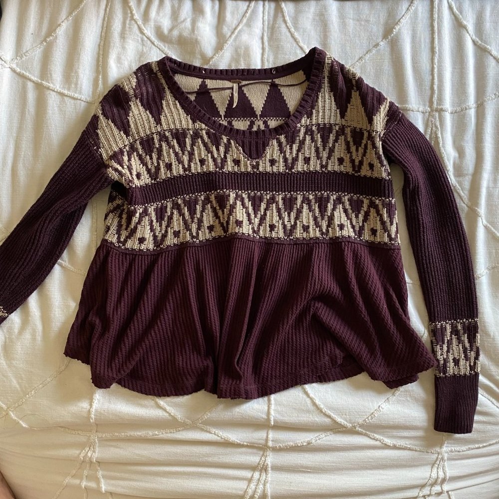 Free People Snow Bunny Thermal Knit Sweater